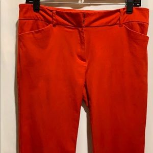 NY CO RED STRETCH JEANS SZ 8 STRAIGHT LEG